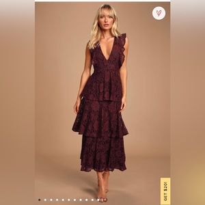 Lulu’s Burgundy Molinetto Dress